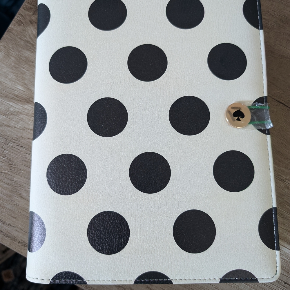 Kate Spade Black and White Polka Dot Planner